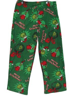 Dr. Suess Pants Mens Medium x 31" The Grinch sleep lounge pajama pj Christmas